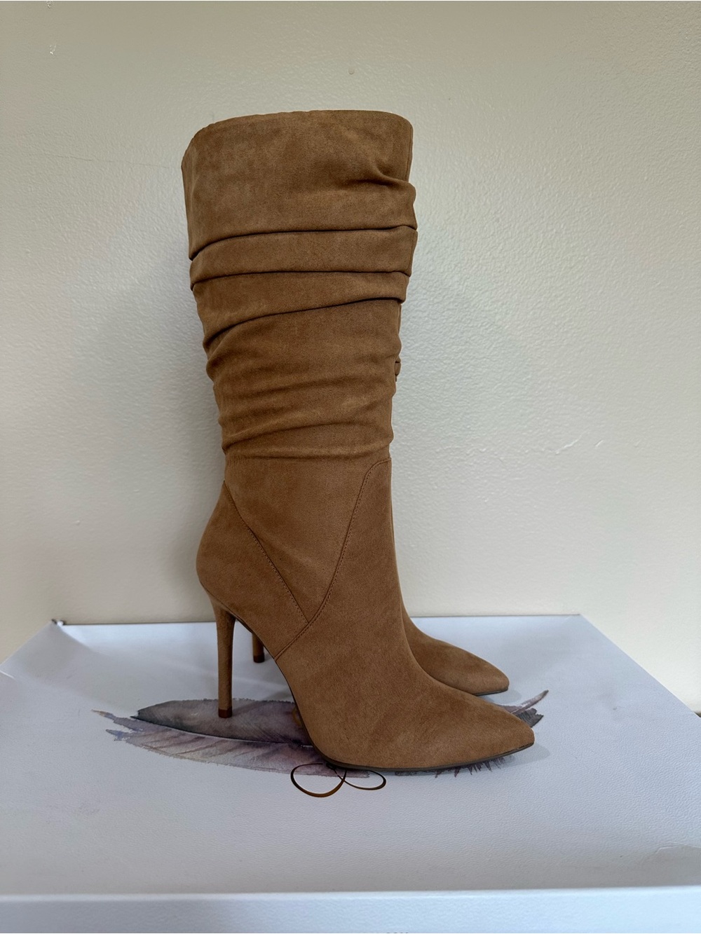 Jessica Simpson Slouchy Knee-High Stiletto Boots in Brown